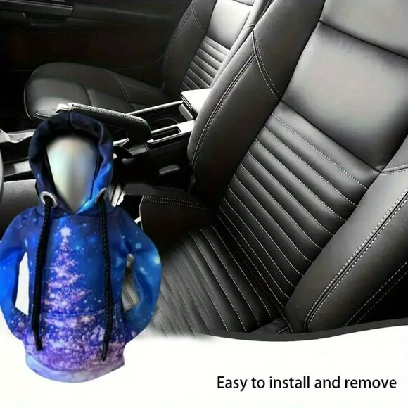 Creative Blue Galaxy Pattern Hooded Sweatshirt Gear Shift Cover (SKU #3056) - Picture 9 of 10